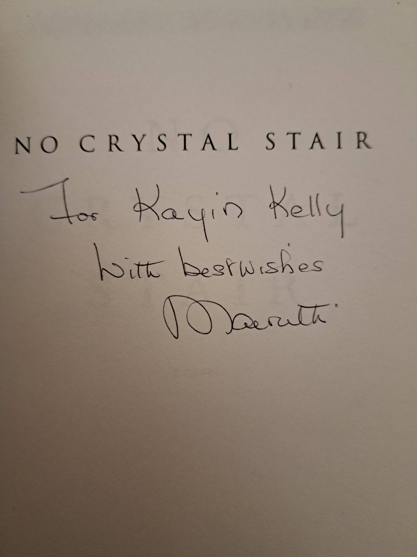 No Crystal Stair by Mairuth Sarsfield
