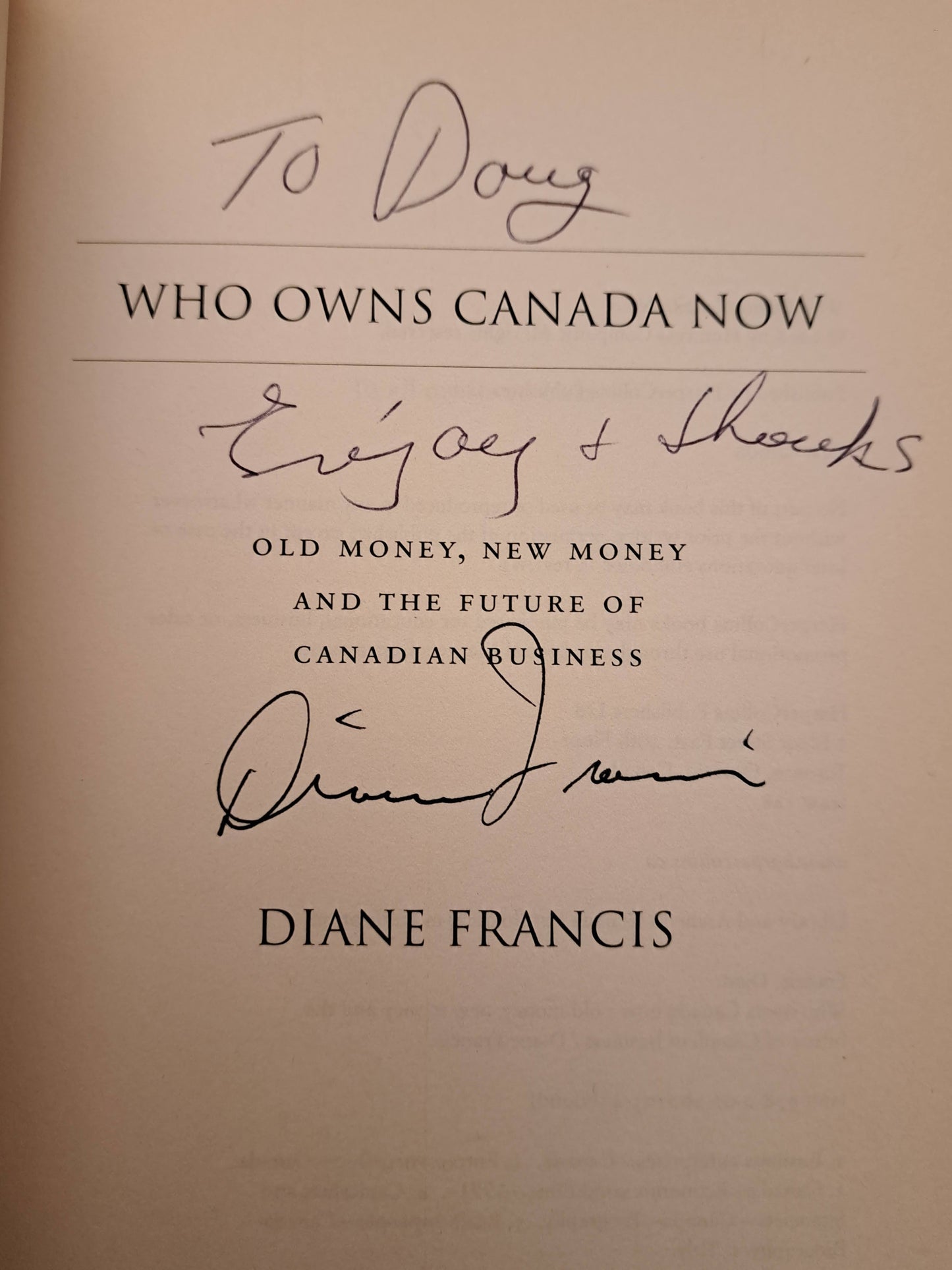 Who Owns Canada Now by Diane Francis