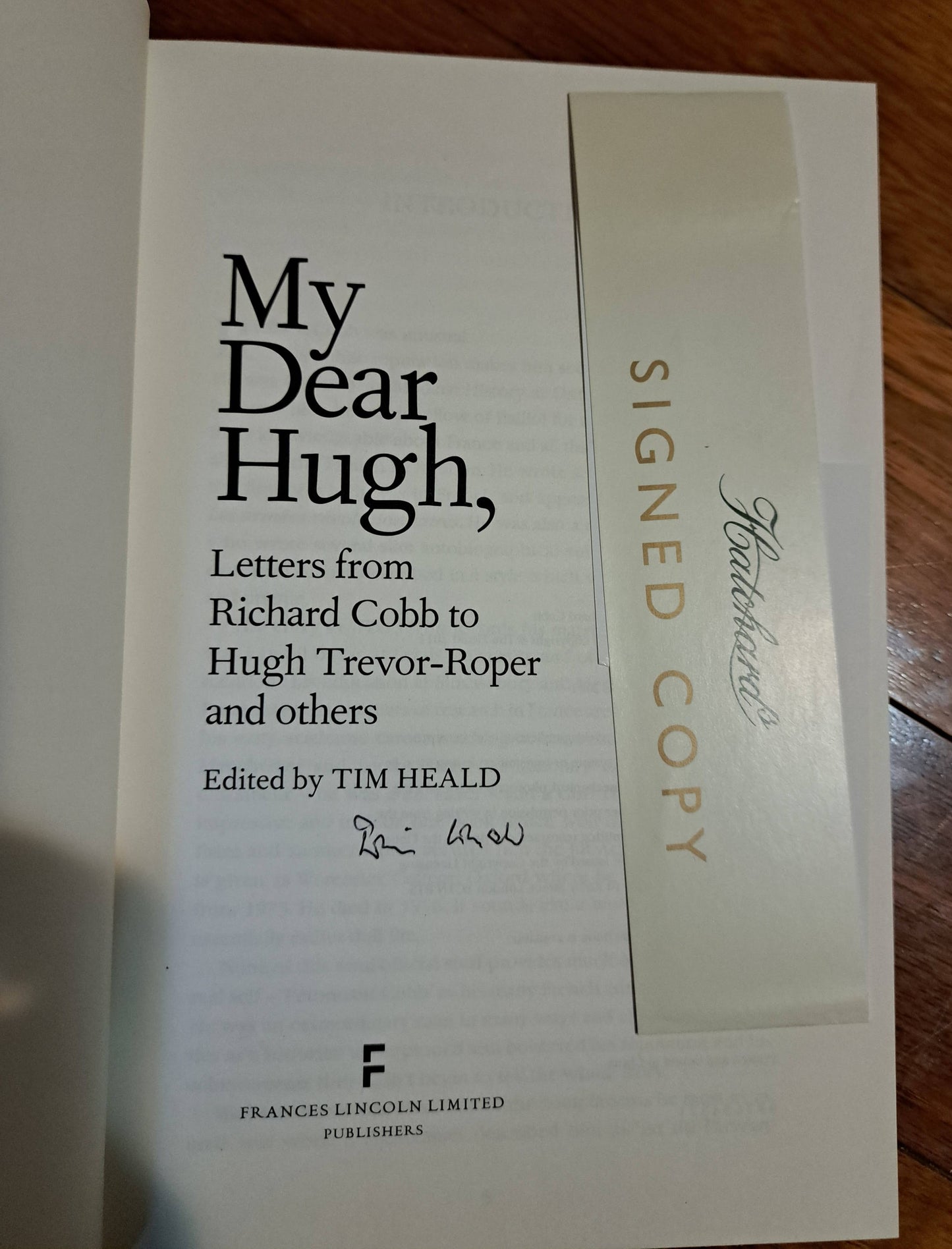 My Dear Hugh, edited by TIm Heald