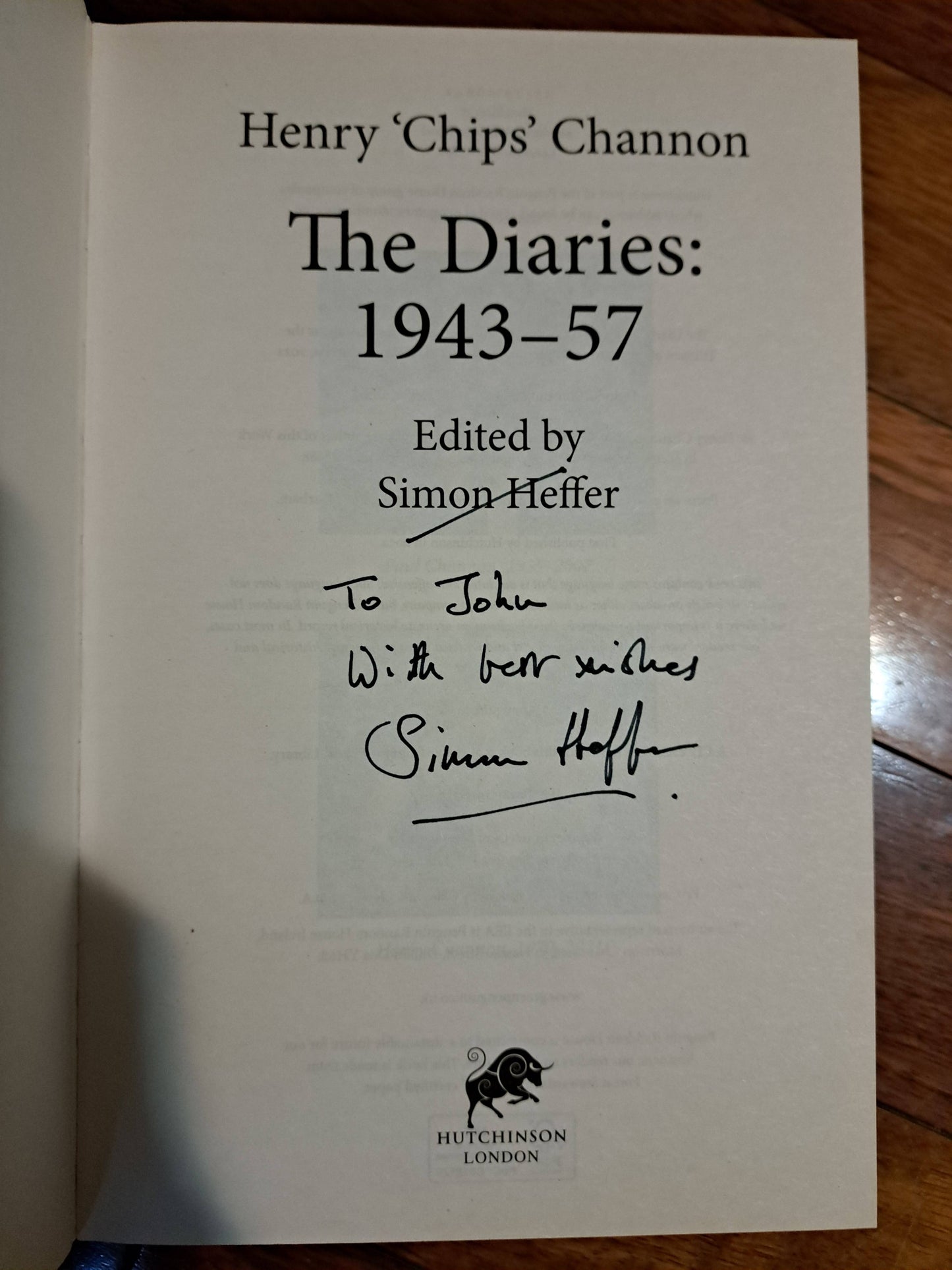 Henry 'Chips' Channon, edited by Simon Heffer
