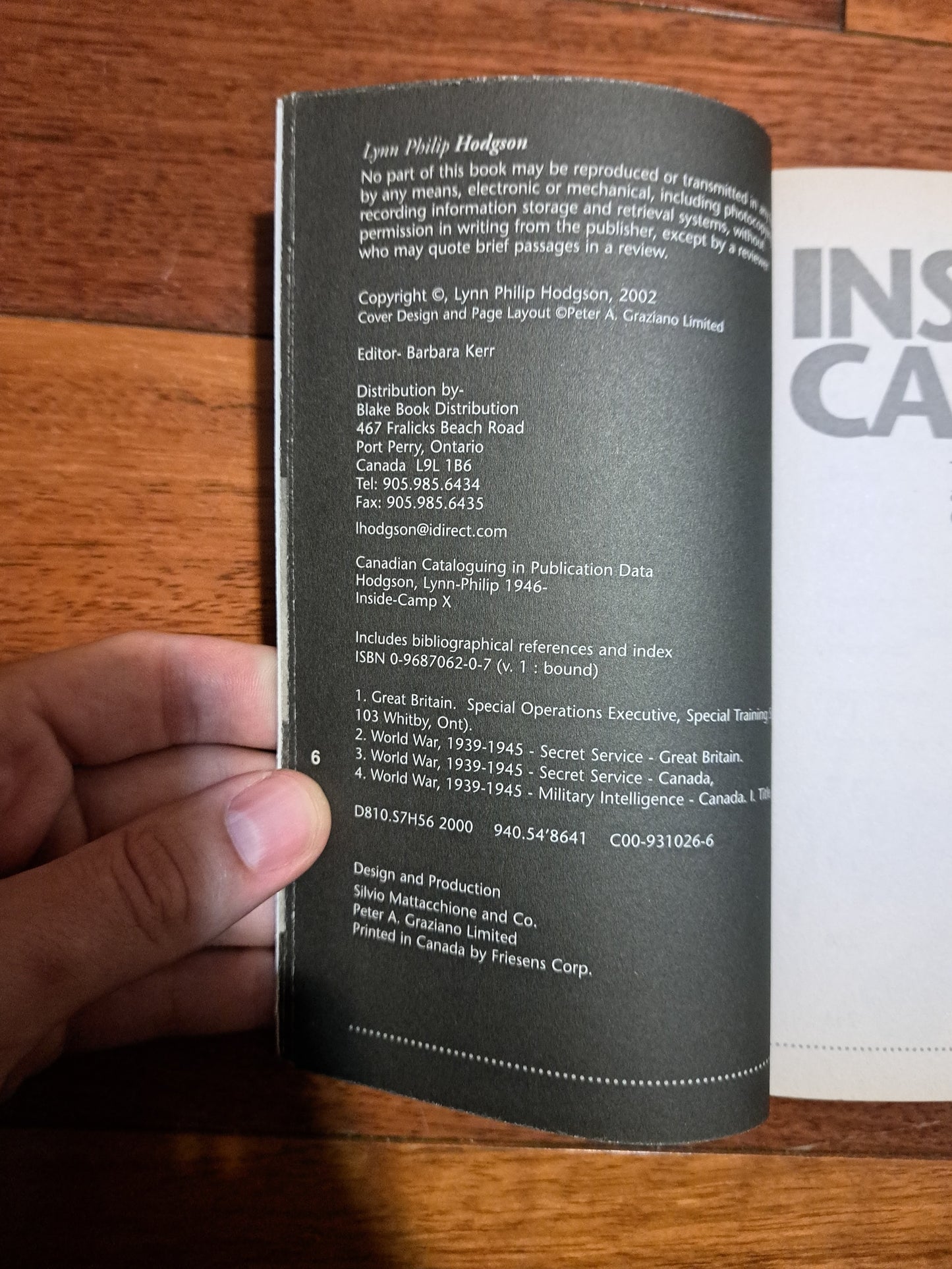 Inside Camp X by Lynn Philip Hodgson