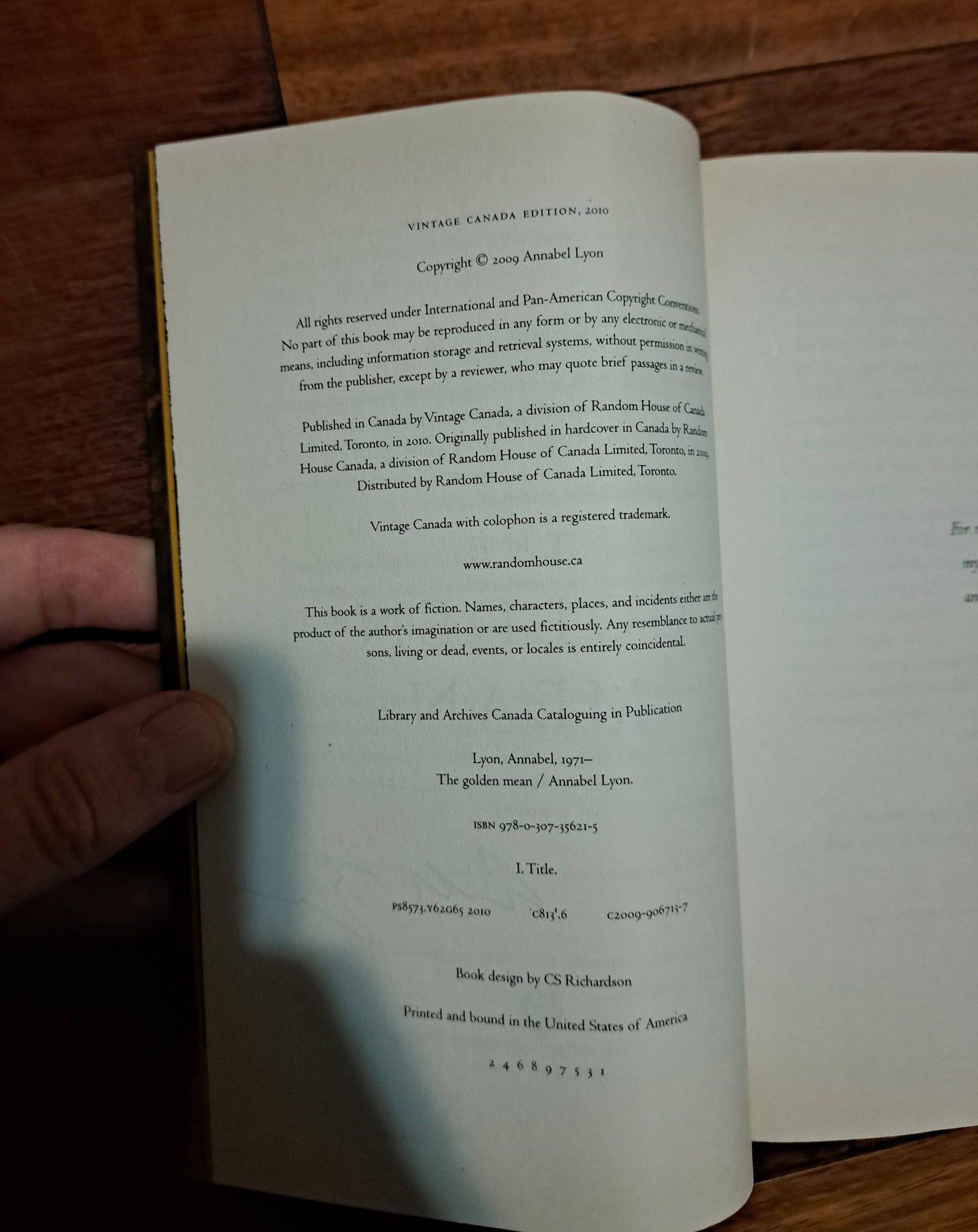 A Golden Mean by Annabel Lyon