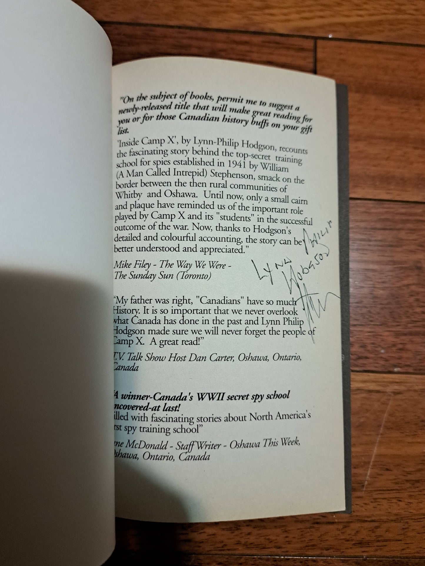 Inside Camp X by Lynn Philip Hodgson