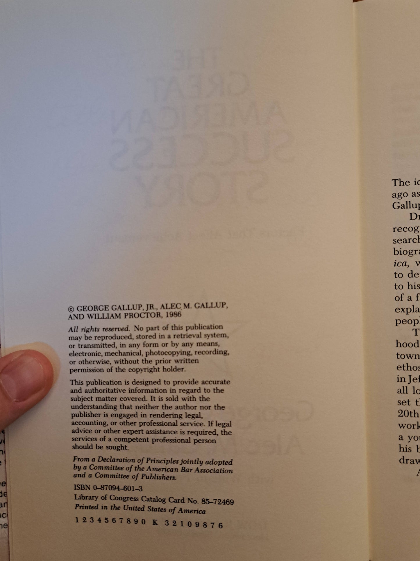 The Great American Success Story by Alec M. Gallup and George Gallup Jr.