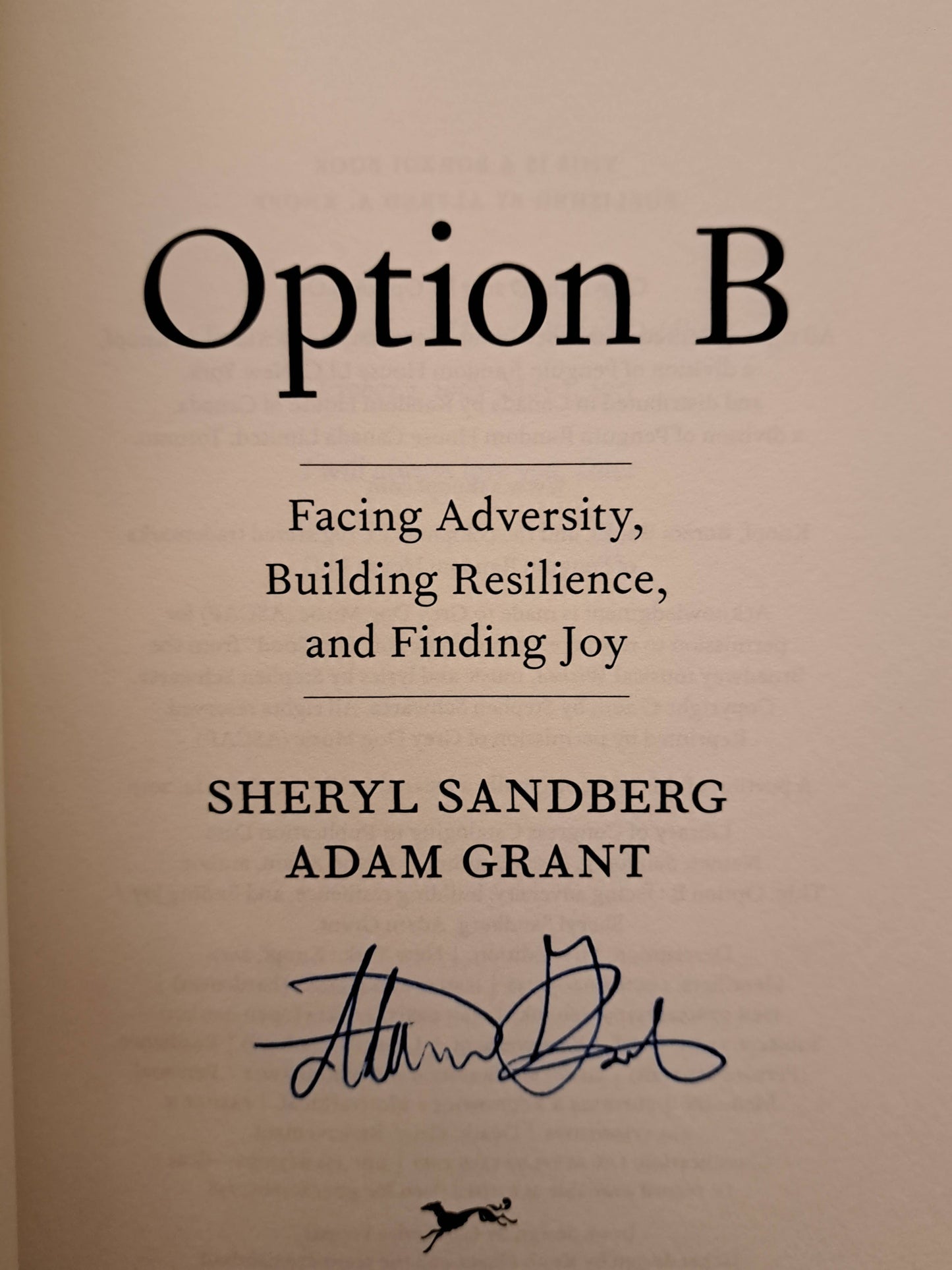 Option B by Adam Grant and Sheryl Sandburg