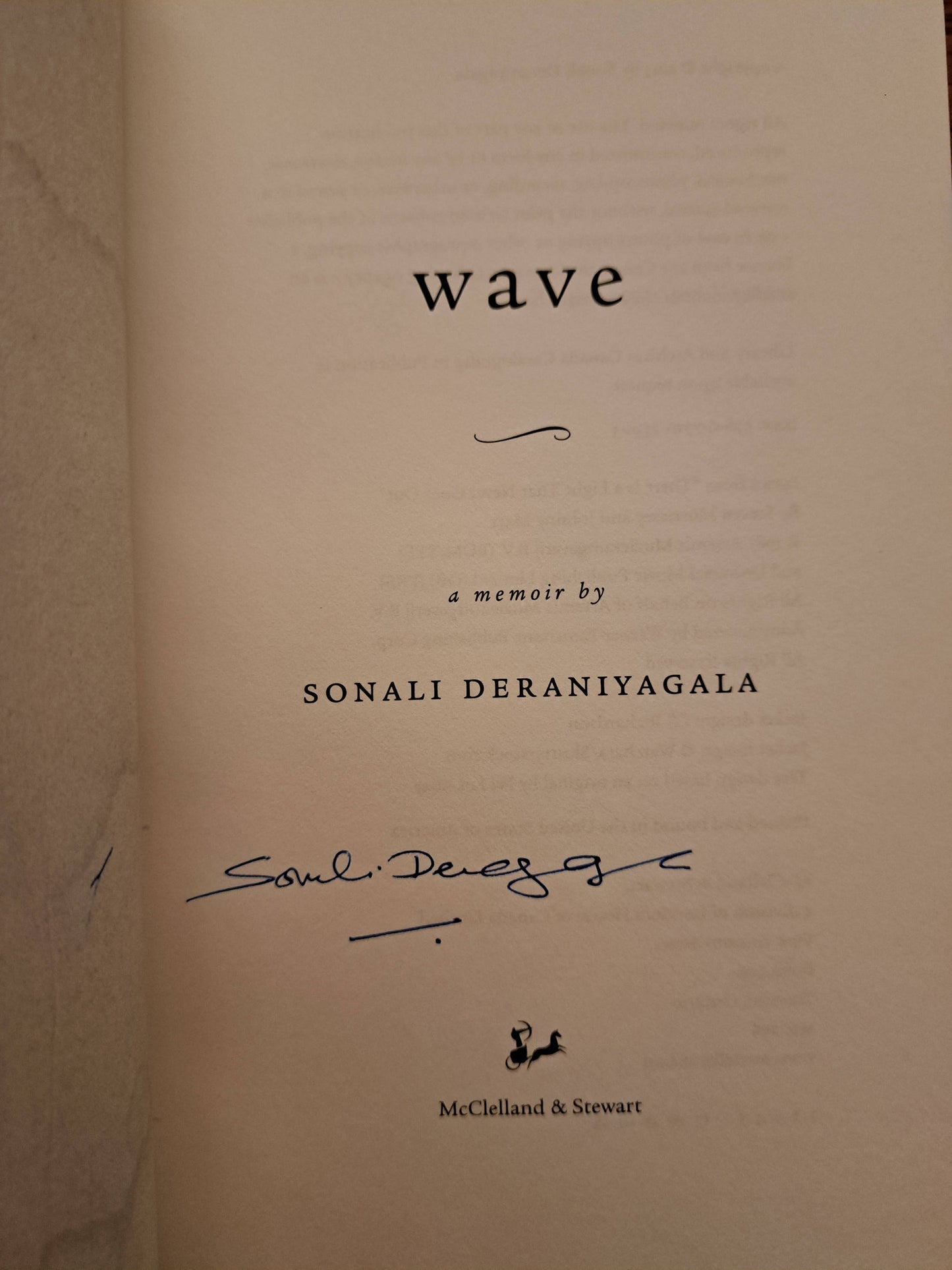 Wave by Sonali Deraniyagala
